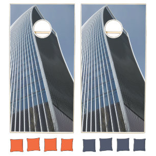 Walkie Talkie Custom Natural Wood Cornhole Set