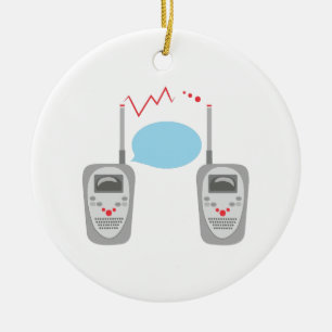 Walkie Talkies Ceramic Ornament