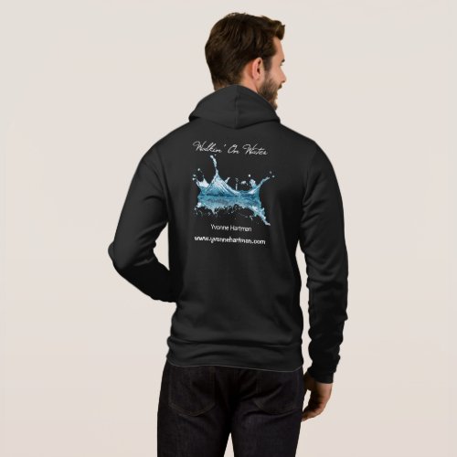 Walkin On Water black full zip hoodie