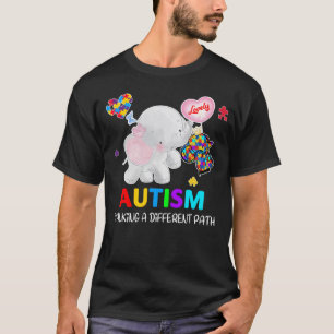 walking a different path elephant I Wear Blue For T-Shirt