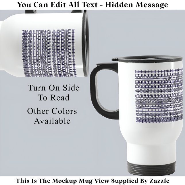 Walking Addict Hidden Message Funny Novelty 111B Travel Mug (Creator Uploaded)