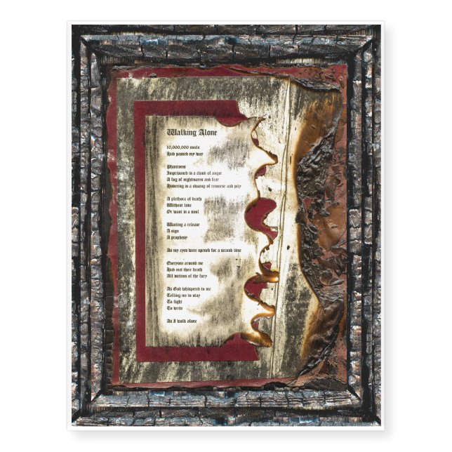 Walking Alone Temporary Tattoos (Front)