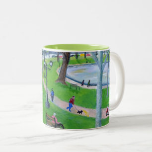 Walking around the Lough in Cork, Ireland Two-Tone Coffee Mug