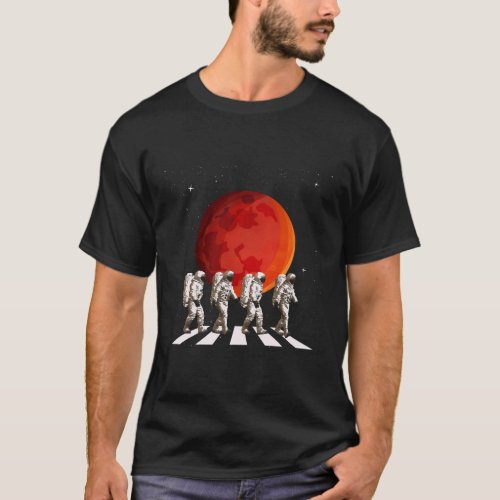 Walking Astronauts _ Spaceman Planets Space Galaxy T_Shirt