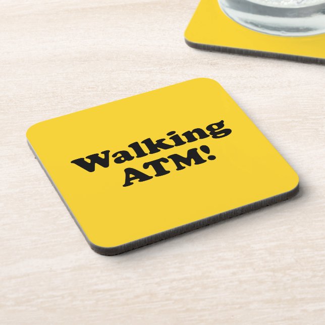 Walking ATM! Beverage Coaster (Left Side)