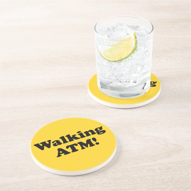 Walking ATM! Drink Coaster (Side)