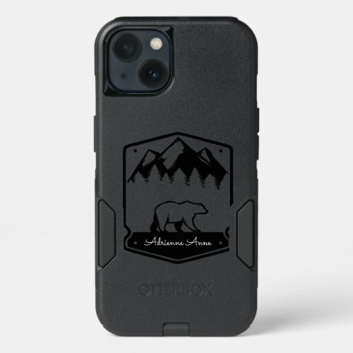 Walking Bear Mountains And Trees iPhone 13 Case