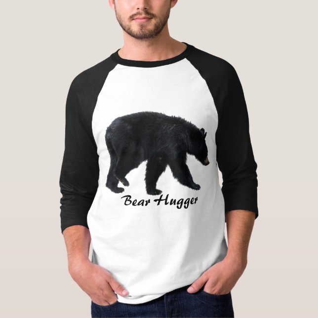 Walking Black Bear Animal Lover Shirt (Front)