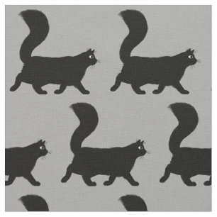 Walking Black Cats Pattern   Cool Kitty Lover's Fabric