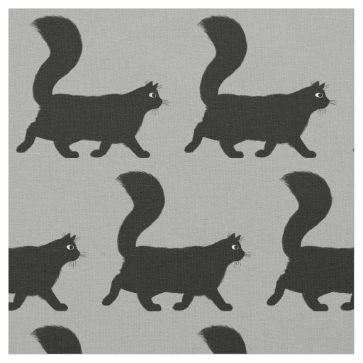 Walking Black Cats Pattern | Cool Kitty Lover's Fabric