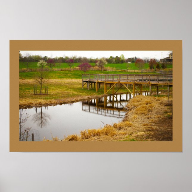 Walking Bridge Reflection Poster (Front)