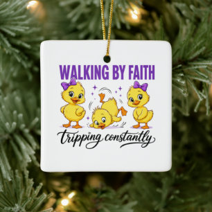 Walking By Faith Ducks Ornament 