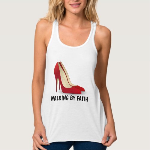WALKING BY FAITH Ladies T_shirts
