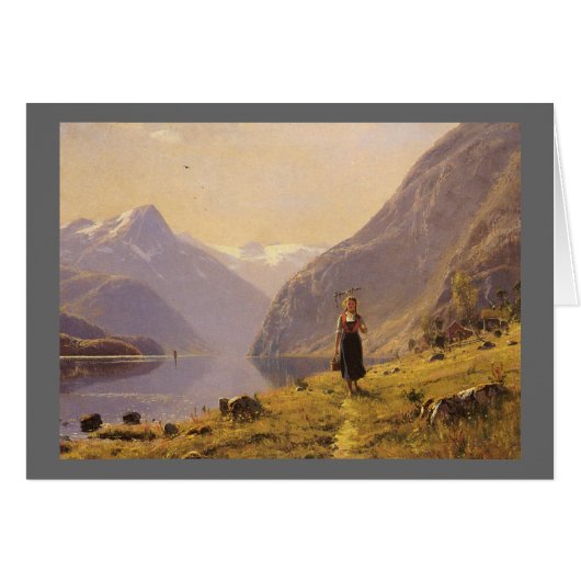 Walking By the Fjord Cards (Front Horizontal)