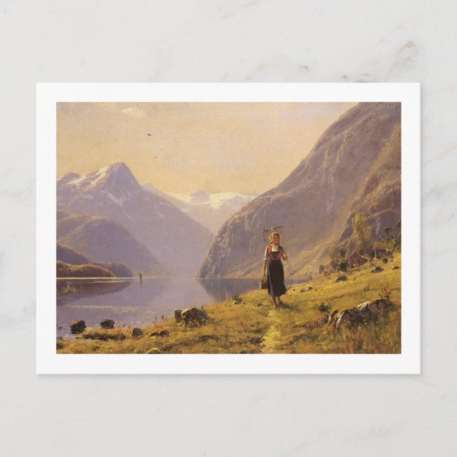 Walking By the Fjord Postcard (Front)