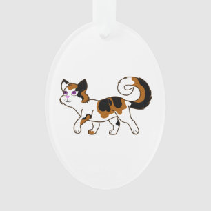 Walking Calico Cat Ornament