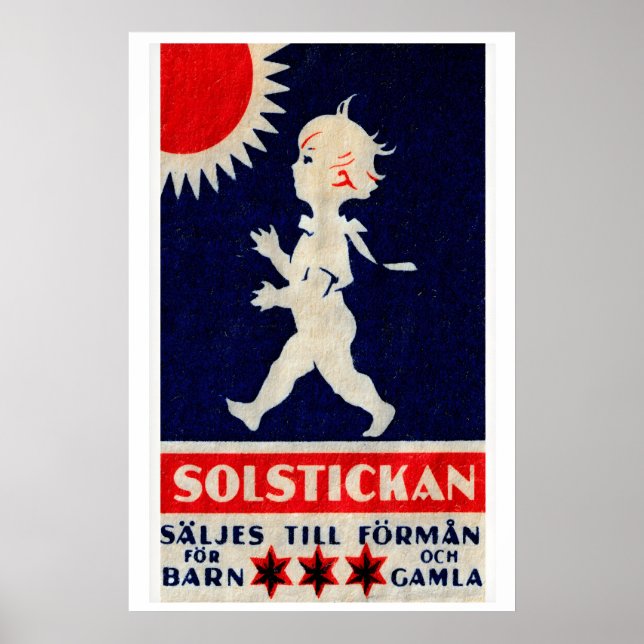 Walking Child - Sweden - Matchbox Print (Front)