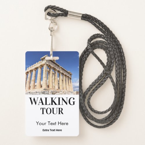 Walking City Tour Photo  Logo Badge