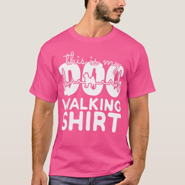walking dog girl friend T-Shirt (Front)