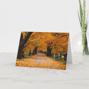 Walking Down Autumn's Memory Lane Card