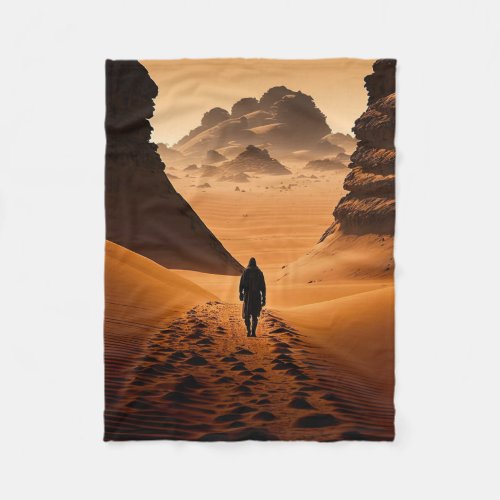 Walking Dune Fleece Blanket