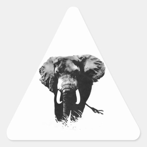 Walking Elephant Triangle Sticker