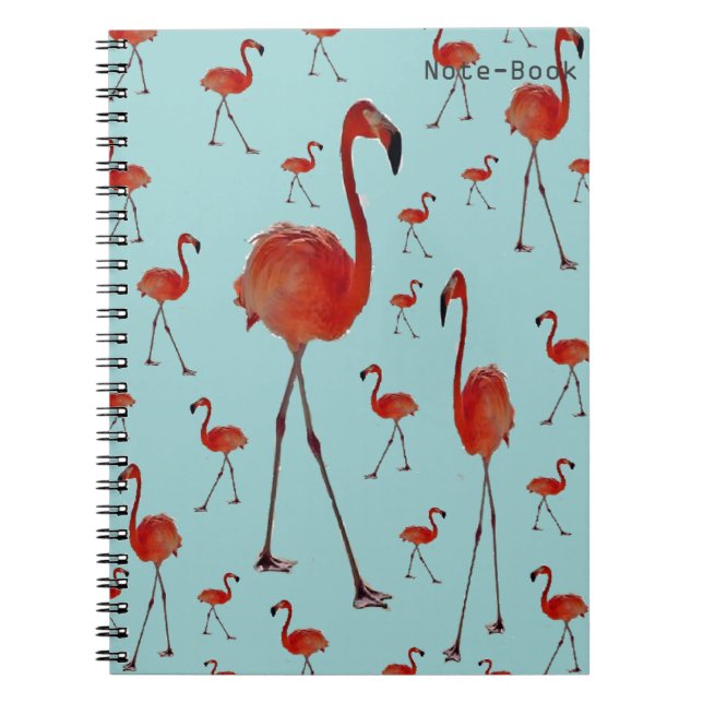 Walking Flamingoes Notebook (Front)