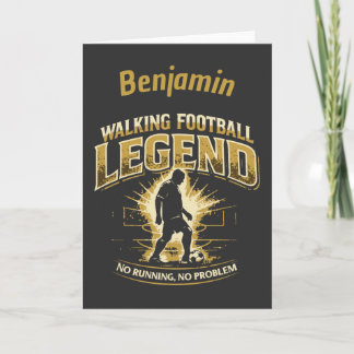 Walking Football Legend Funny Soccer Player Card