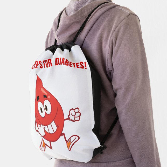 Walking for Diabetes Awareness Drawstring Bag (Insitu)