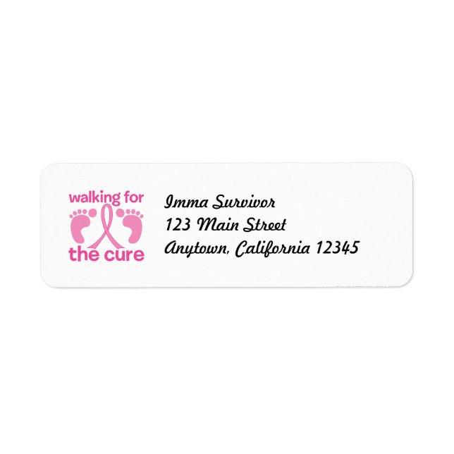 Walking For The Cure Label (Front)