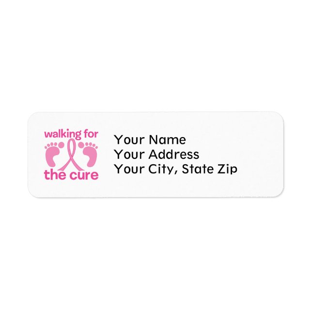 Walking For The Cure Label (Front)