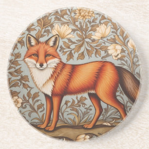 Walking Fox William Morris Inspired Coaster