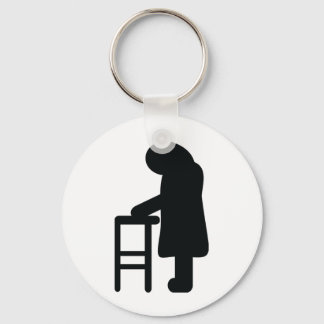 walking frame granny keychain