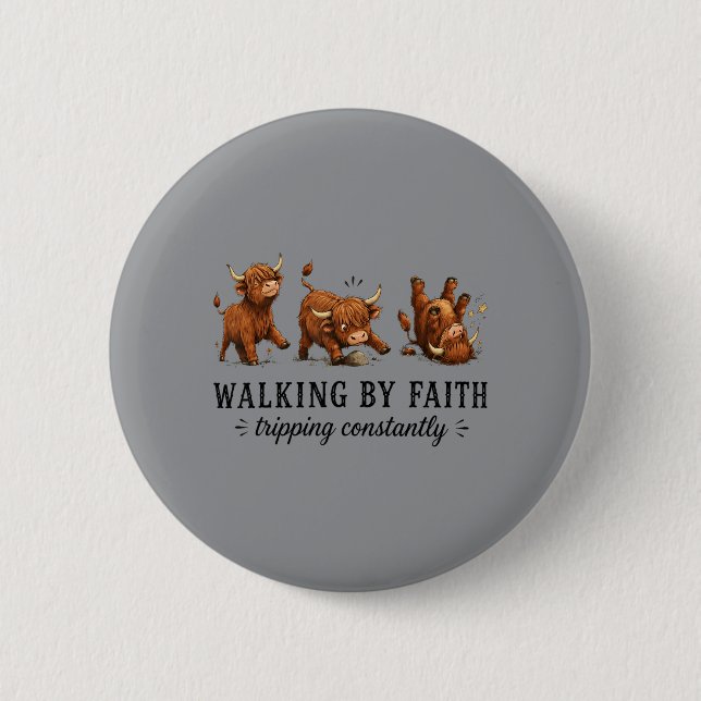 Walking Graphic Button (Front)