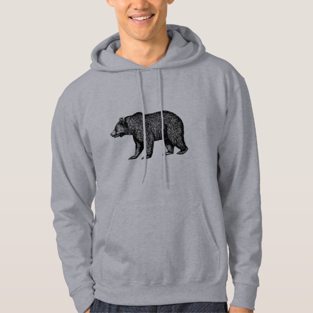 Walking Grizzly Bear Hoodie (Front)