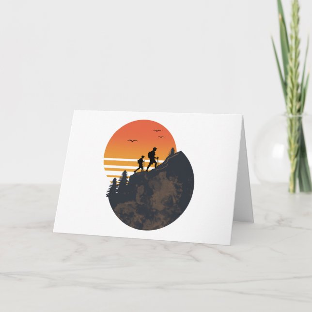 Walking Hiking Mountain Card (Front)