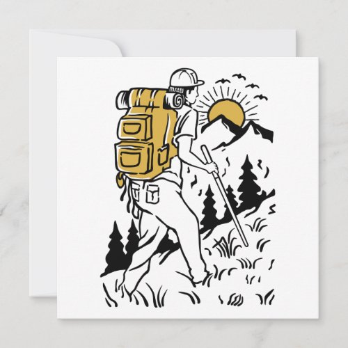 Walking Hiking Mountain Climbing Card