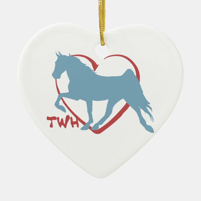 Walking Horse Lover Ceramic Ornament (Front)