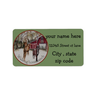 walking horse ranch address label