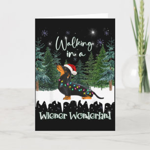 Walking In A Wiener Wonderland Dachshund Card