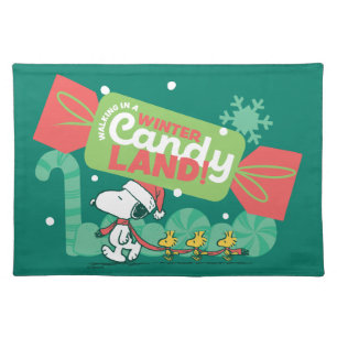 Walking In A Winter Candy Land! Cloth Placemat