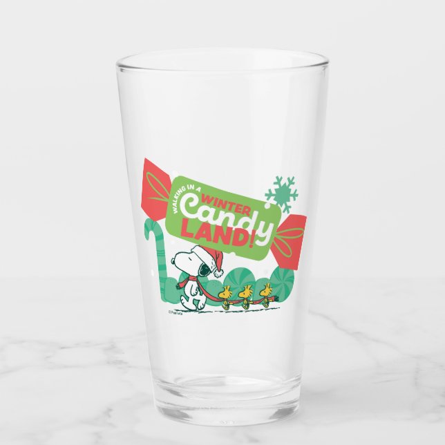 Walking In A Winter Candy Land! Glass (Front)