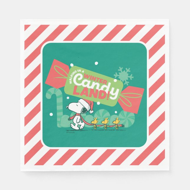 Walking In A Winter Candy Land! Napkins (Front)