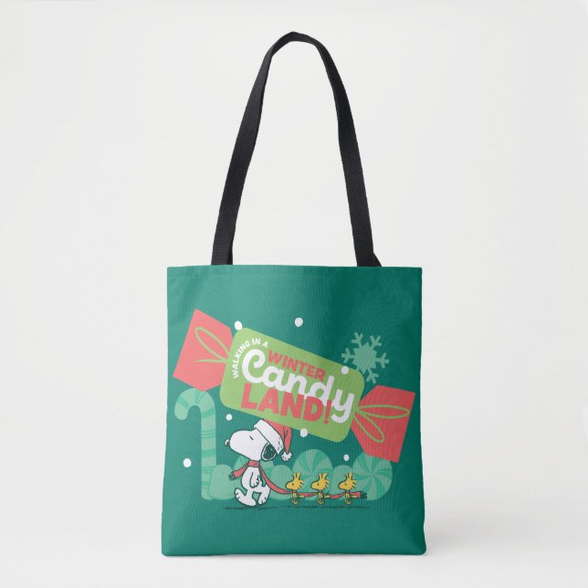 Walking In A Winter Candy Land! Tote Bag (Front)