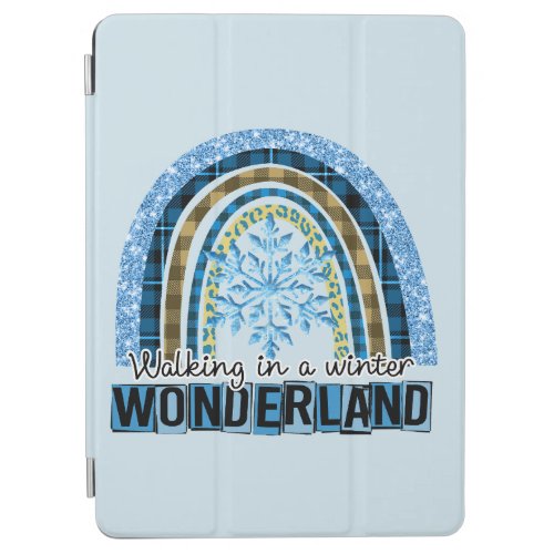 Walking in a Winter Wonderland  Blue Rainbow iPad Air Cover