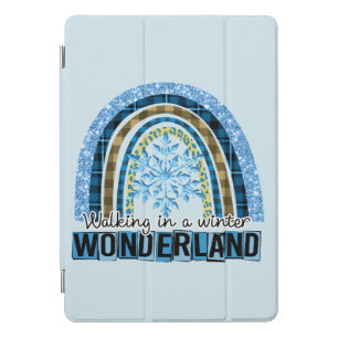 Walking in a Winter Wonderland Blue Rainbow iPad Pro Cover