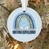 Walking in a Winter Wonderland | Blue Rainbow Ornament