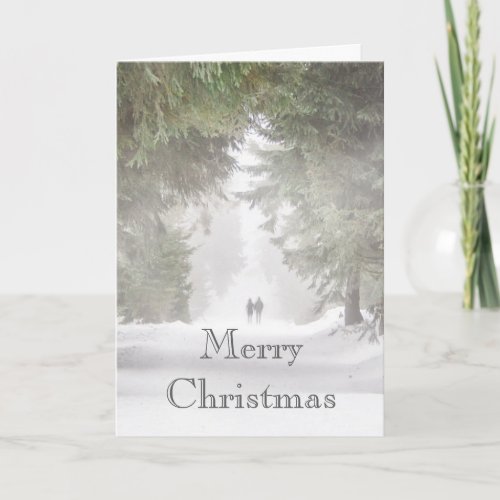 Walking in a Winter Wonderland Holiday Card