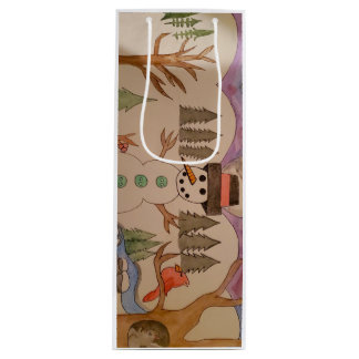 Walking In A Winter Wonderland Wine Gift Bag