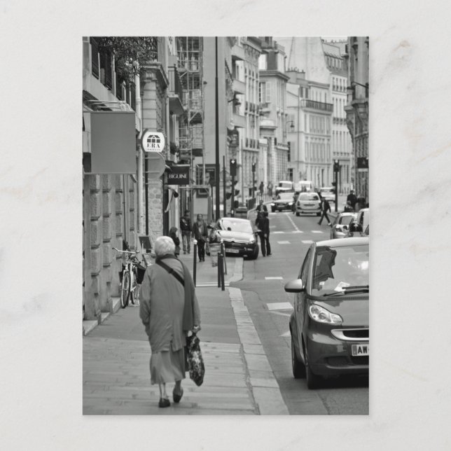 Walking in Paris Postcard (Front)